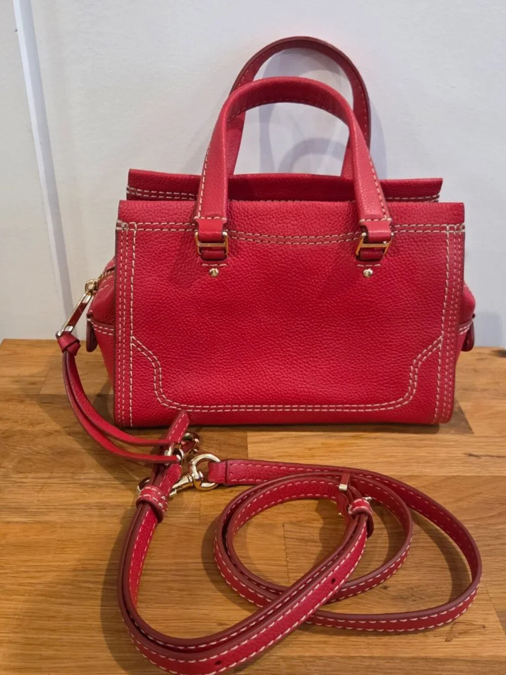 Marc Jacobs Mini Cruiser Satchel Red Leather Crossbody